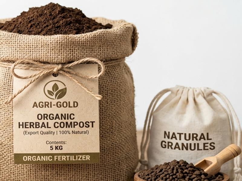 Cow Dung Herbal Compost - Moisture-Proof Sacks